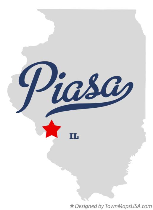 Map of Piasa, IL, Illinois