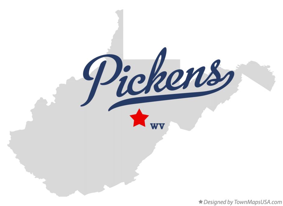 Map of Pickens, WV, West Virginia