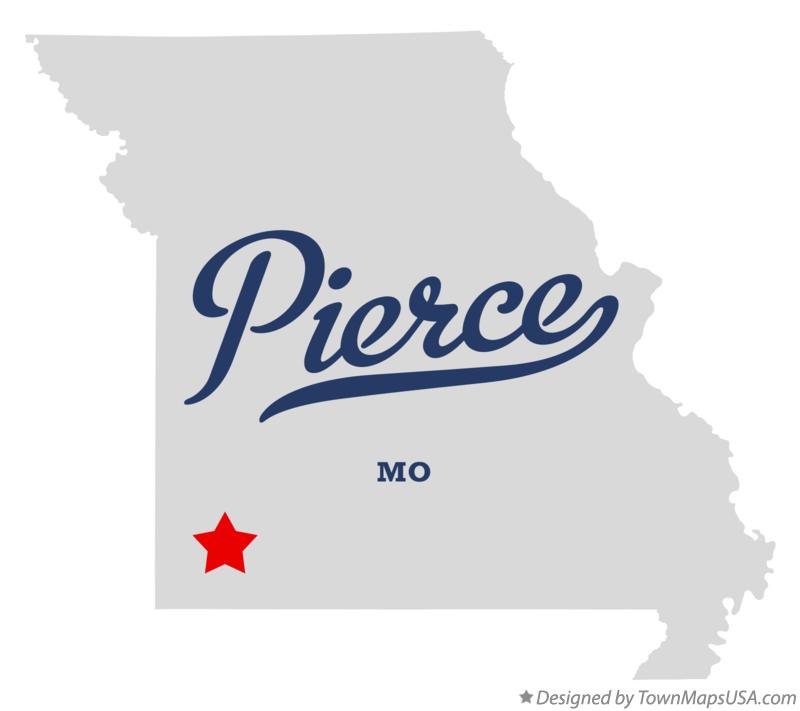 Map of Pierce, Lawrence County, MO, Missouri