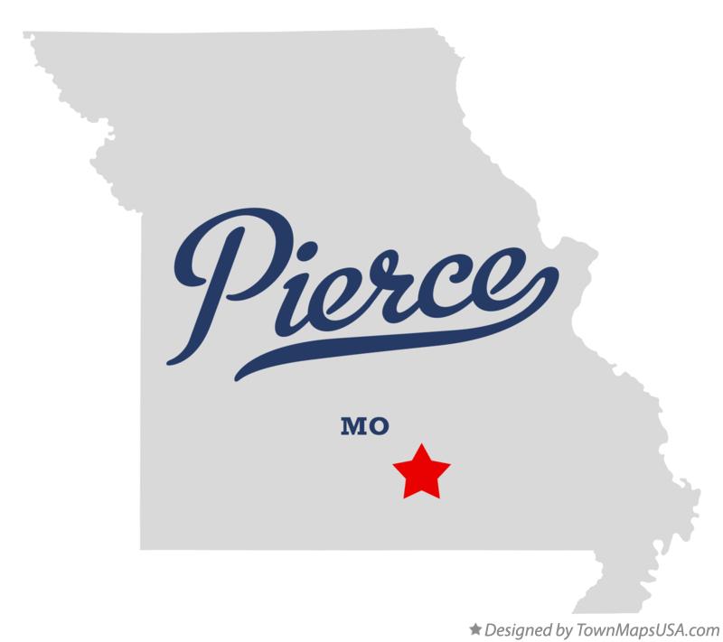 Map of Pierce, Texas County, MO, Missouri