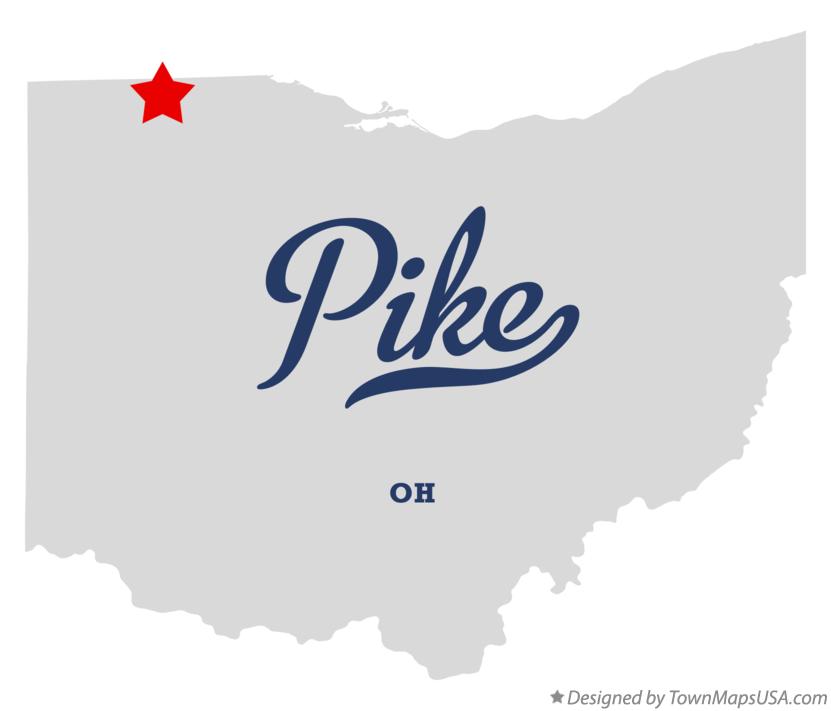 Map of Pike, Fulton County, OH, Ohio