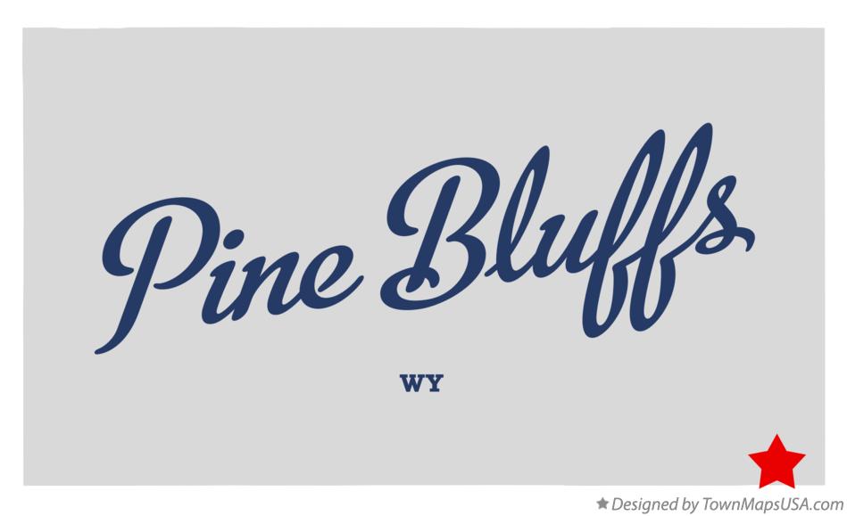 Map of Pine Bluffs, WY, Wyoming