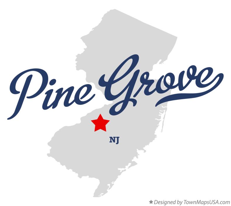 Map of Pine Grove, NJ, New Jersey