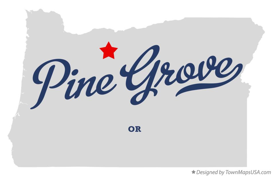 Map of Pine Grove, Wasco County, OR, Oregon