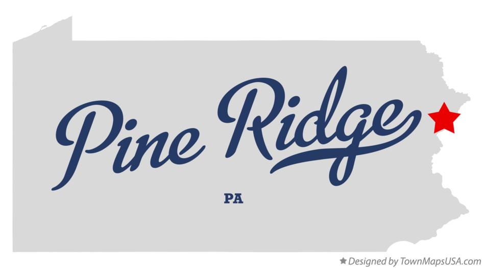 Map of Pine Ridge, PA, Pennsylvania