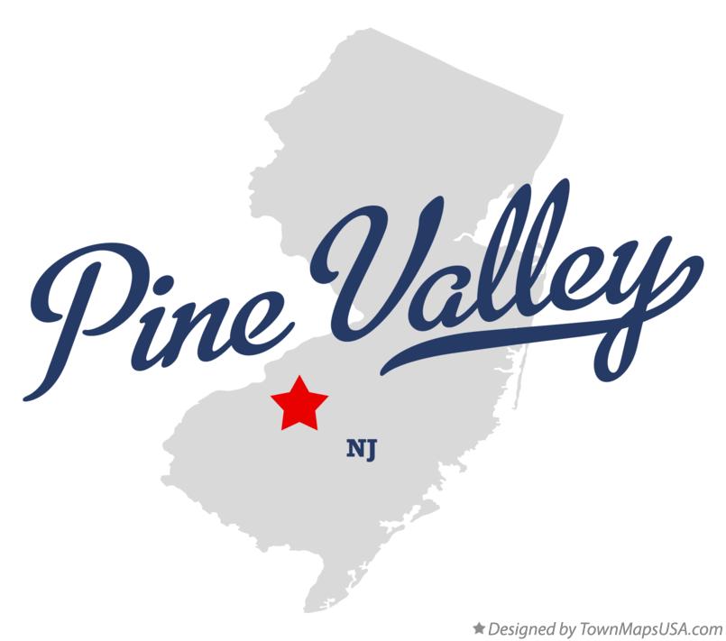 Map of Pine Valley, NJ, New Jersey