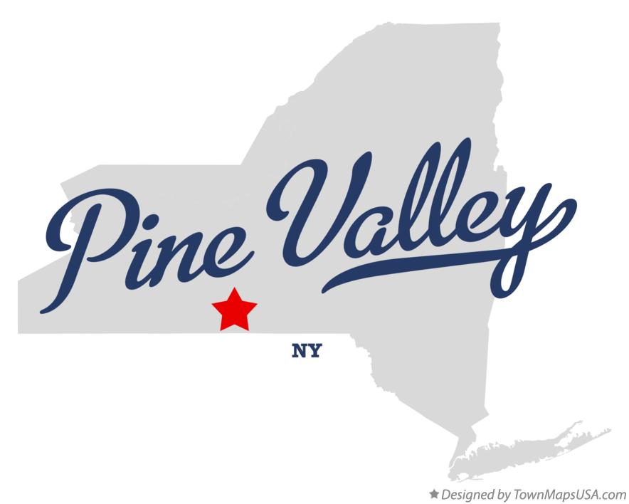 Map of Pine Valley, NY, New York