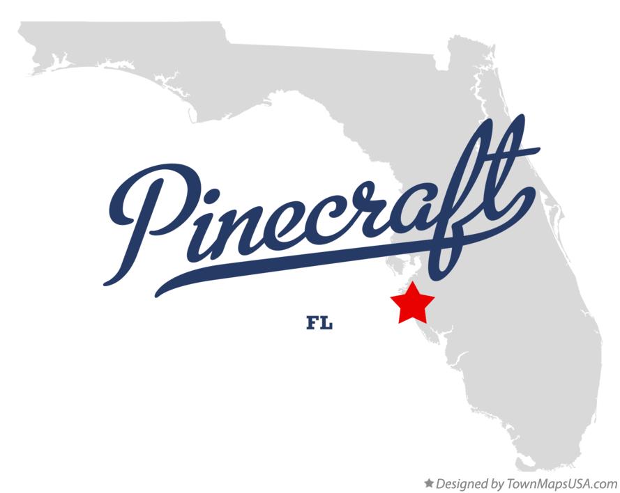 Map of Pinecraft, FL, Florida