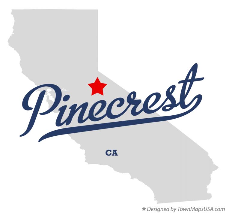 Map of Pinecrest, CA, California
