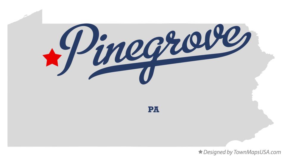 Map of Pinegrove, PA, Pennsylvania