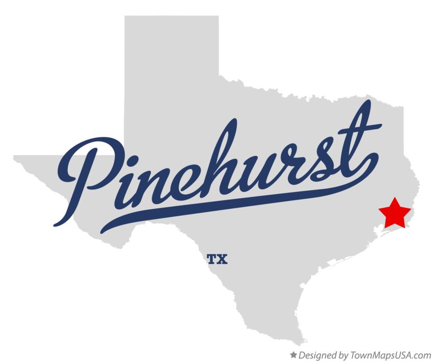 Map of Pinehurst, Orange County, TX, Texas