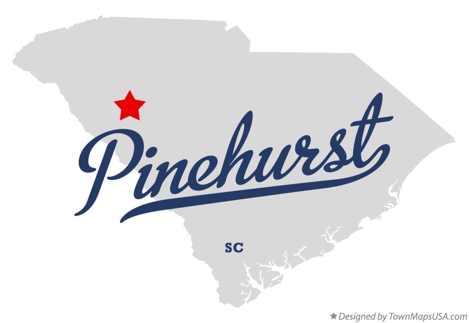 Map of Pinehurst, SC, South Carolina