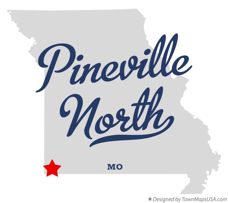 Map of Pineville North, MO, Missouri