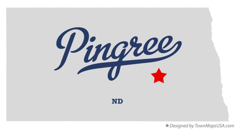 Map of Pingree, ND, North Dakota