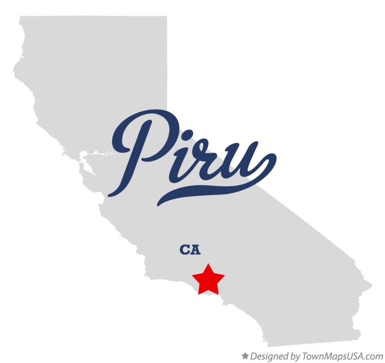 Map of Piru, CA, California