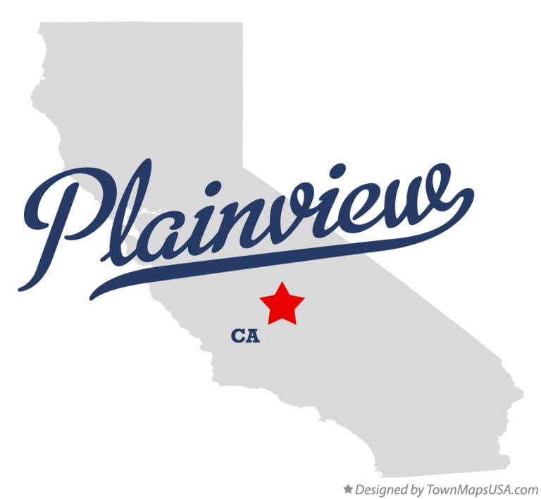 Map of Plainview, CA, California