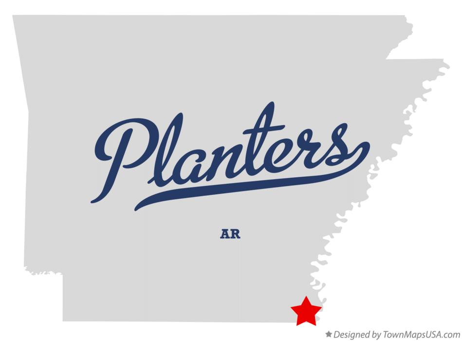 Map of Planters, AR, Arkansas