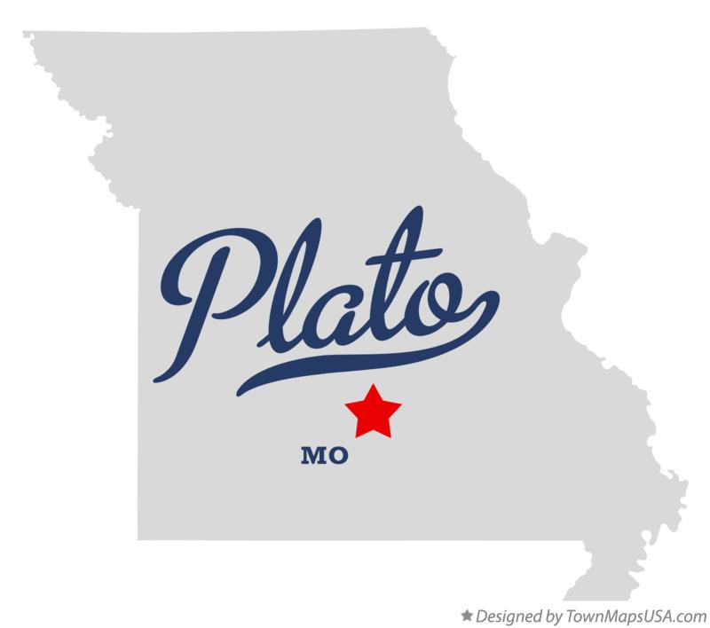 Map of Plato, MO, Missouri