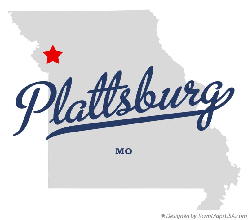 Map of Plattsburg, MO, Missouri