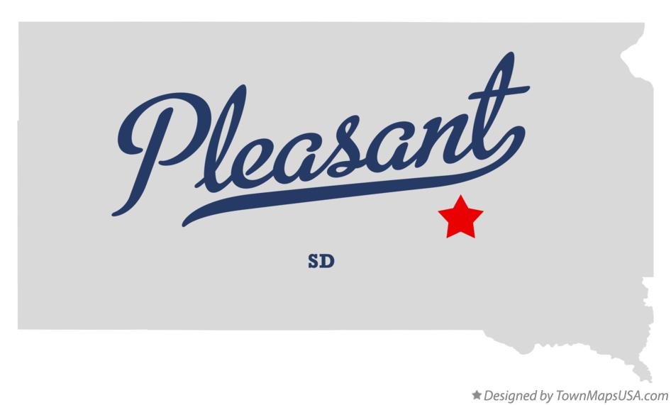 Map of Pleasant, Jerauld County, SD, South Dakota