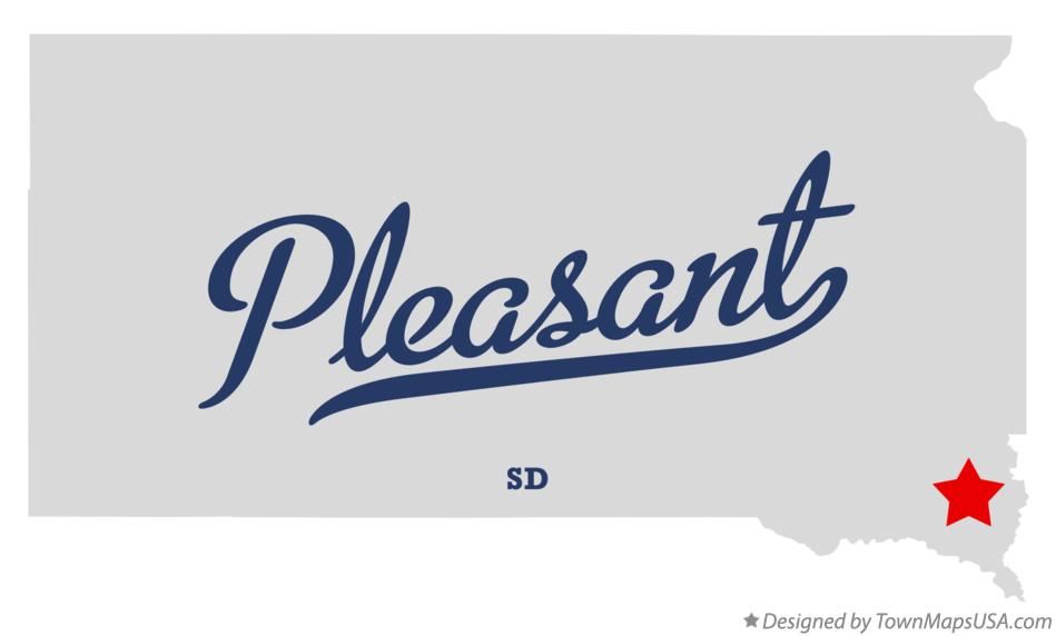 Map of Pleasant, Lincoln County, SD, South Dakota