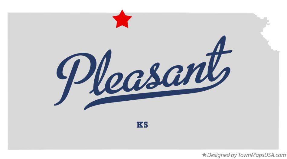Map of Pleasant, Smith County, KS, Kansas