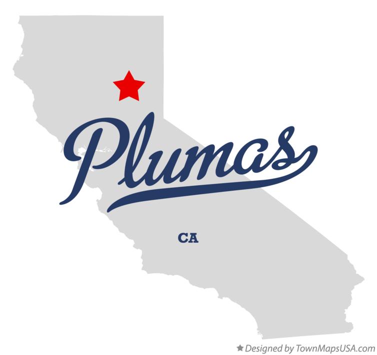 Map of Plumas, CA, California