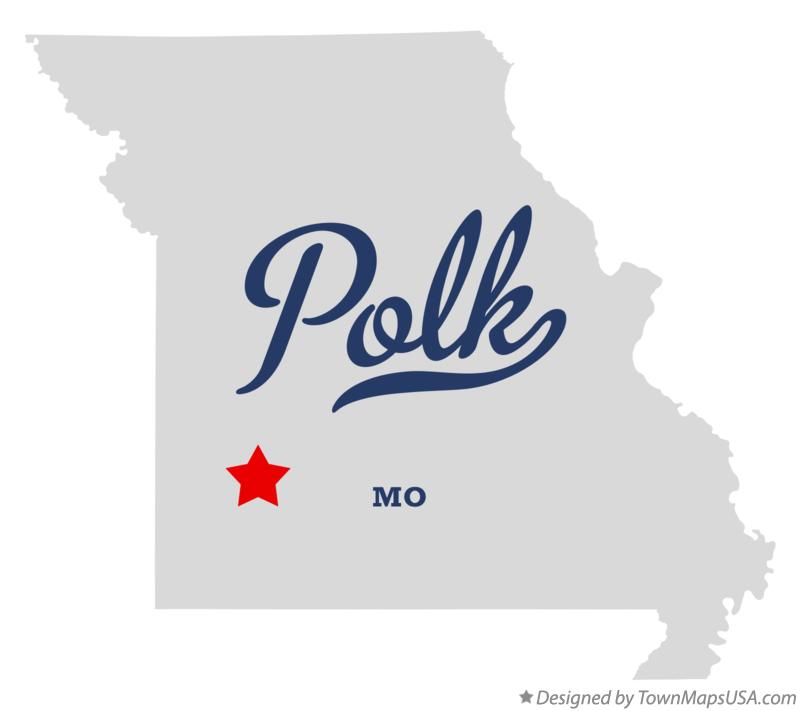 Map of Polk, Dade County, MO, Missouri