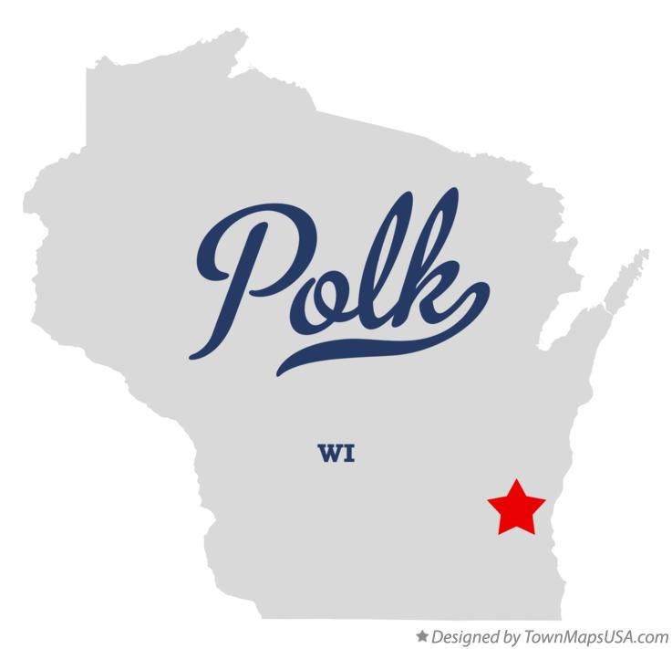 Map of Polk, WI, Wisconsin