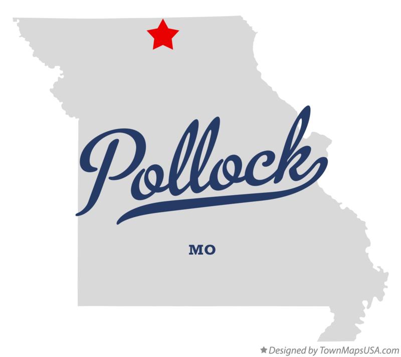 Map of Pollock, MO, Missouri