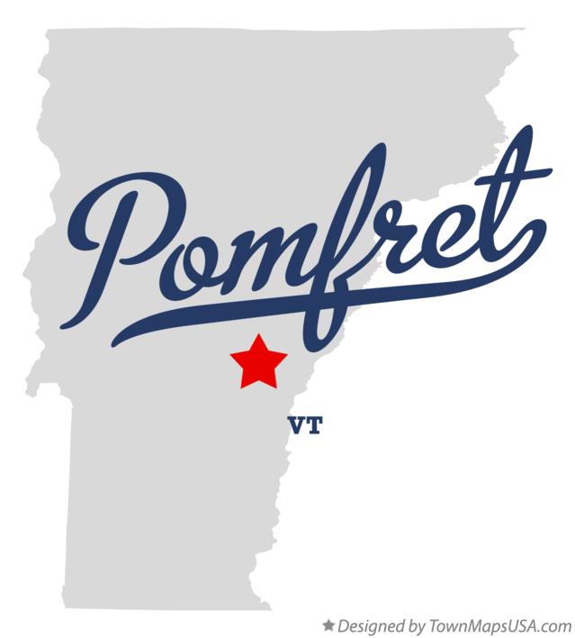 Map of Pomfret, VT, Vermont