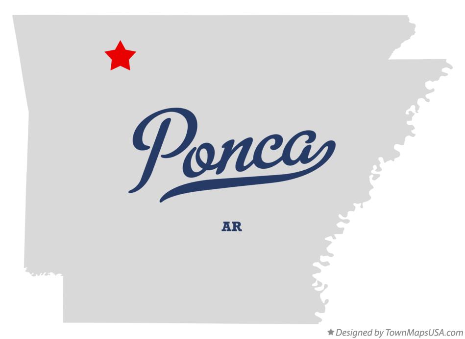 Map of Ponca, AR, Arkansas