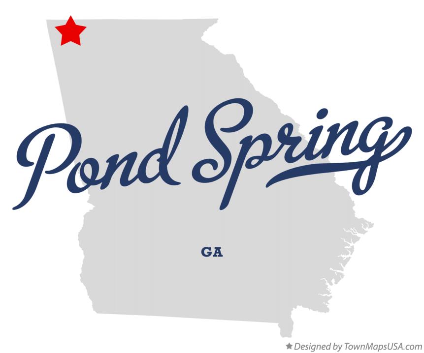 Map of Pond Spring, GA,