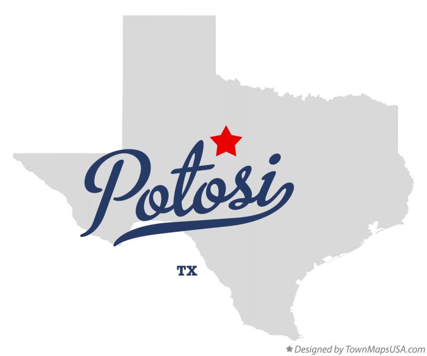Map of Potosi, TX, Texas
