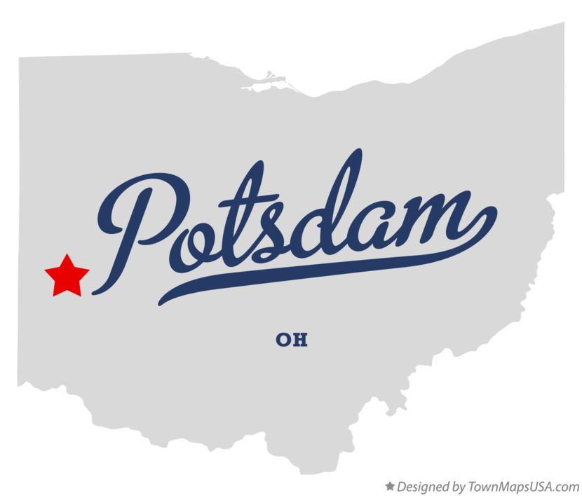 Map of Potsdam, OH, Ohio