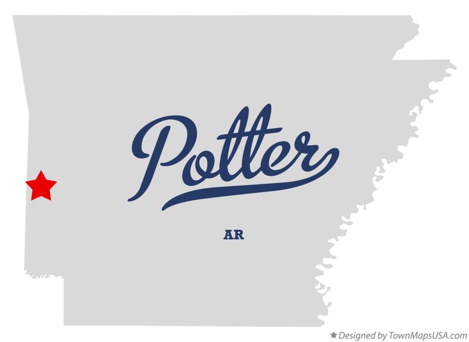 Map of Potter, AR, Arkansas