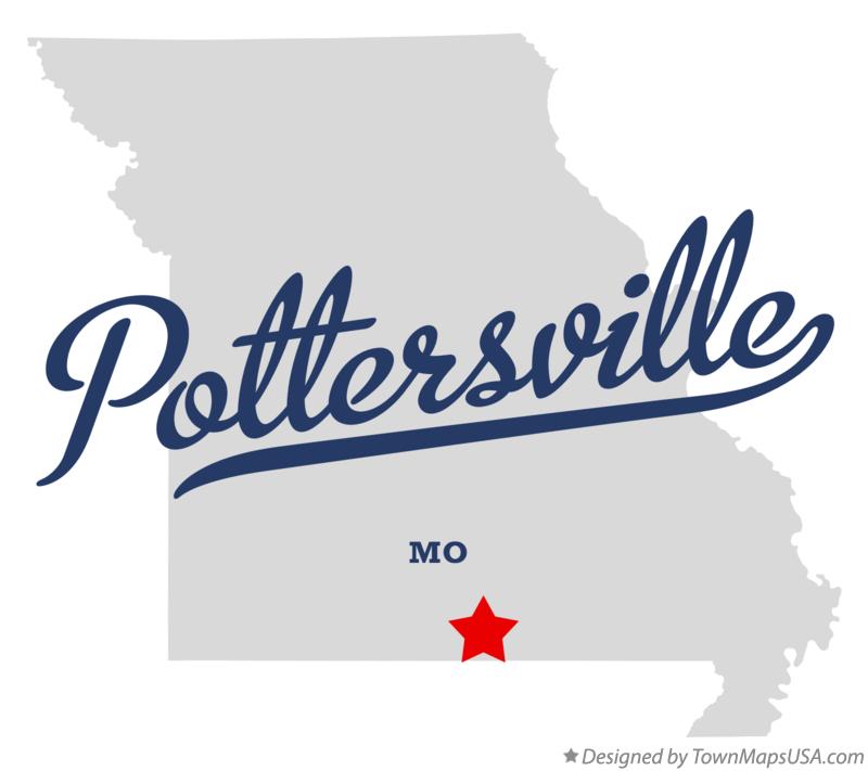 Map of Pottersville, MO, Missouri