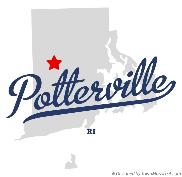 Map of Potterville, RI, Rhode Island
