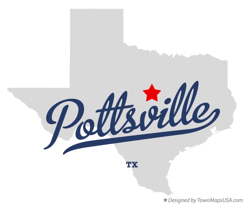 Map of Pottsville, TX, Texas