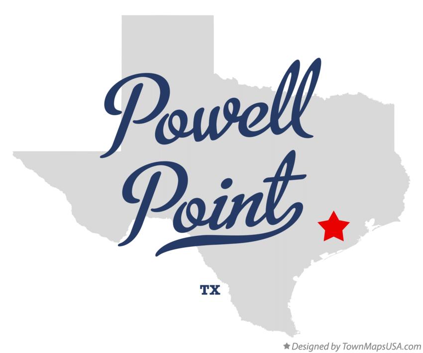 Map of Powell Point, TX, Texas