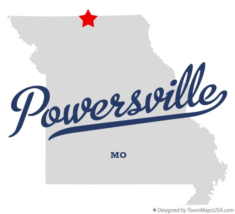 Map of Powersville, MO, Missouri