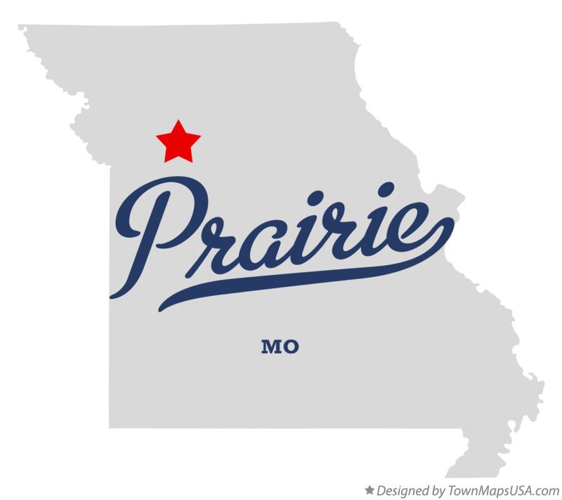 Map of Prairie, Carroll County, MO, Missouri