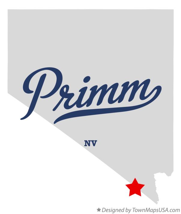 Map of Primm, NV, Nevada