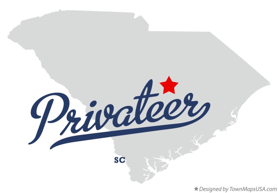 Map of Privateer, SC, South Carolina