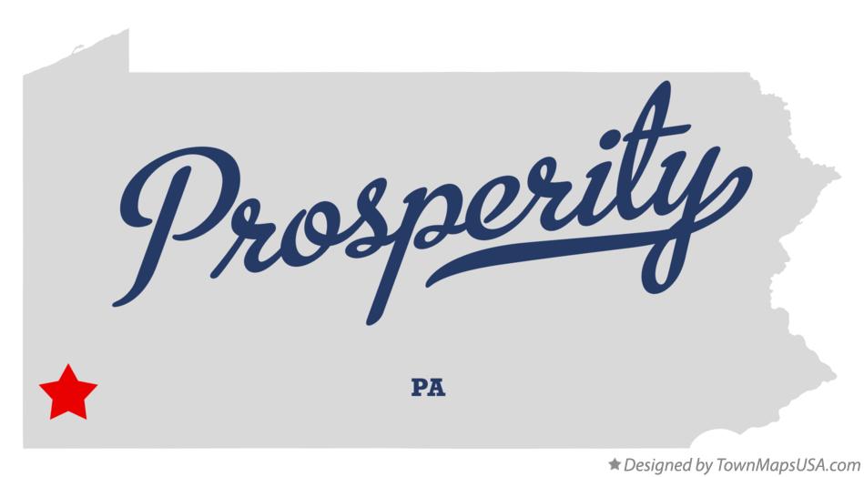 Map of Prosperity, PA, Pennsylvania