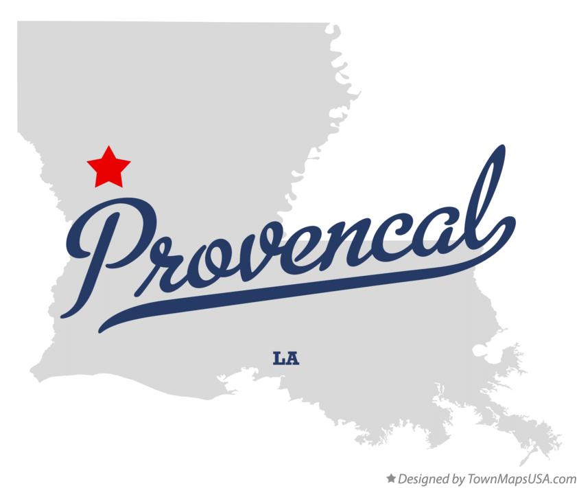Map of Provencal, LA, Louisiana