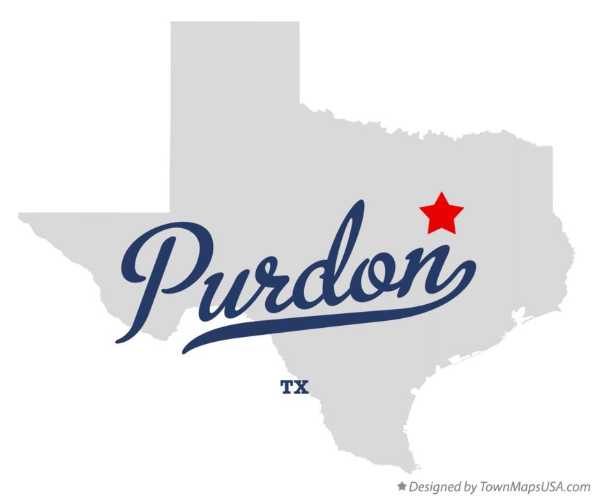 Map of Purdon, TX, Texas