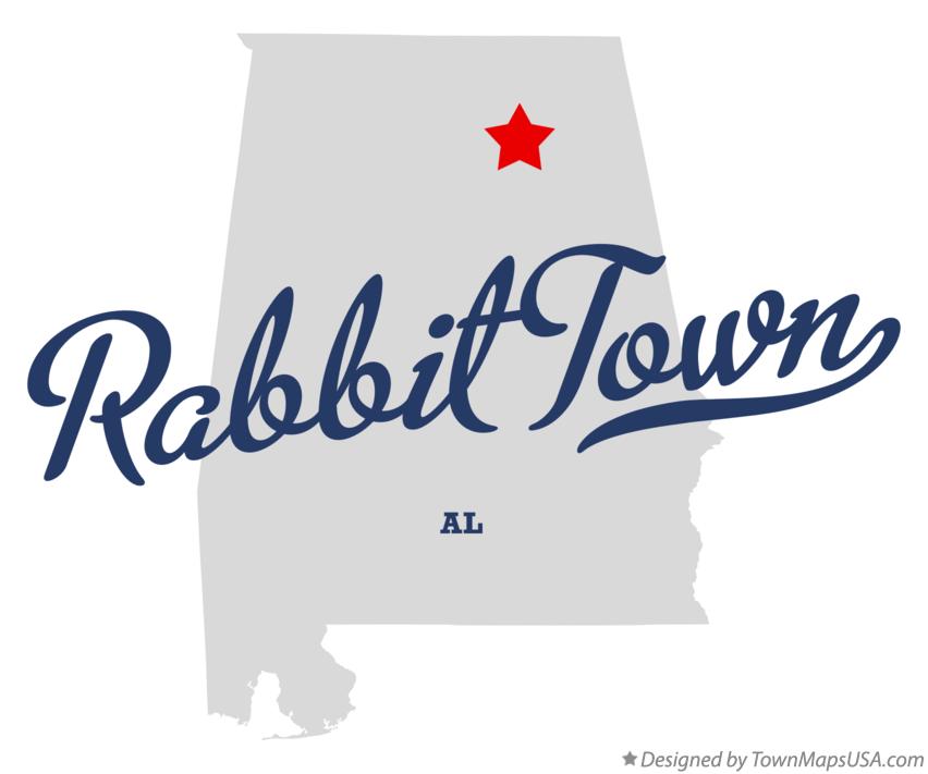 Map of Rabbit Town, AL, Alabama