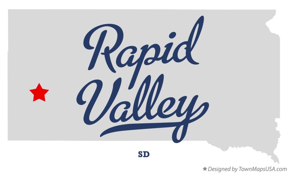 Map of Rapid Valley, SD, South Dakota