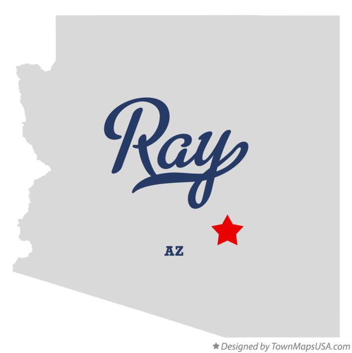 Map of Ray, AZ, Arizona